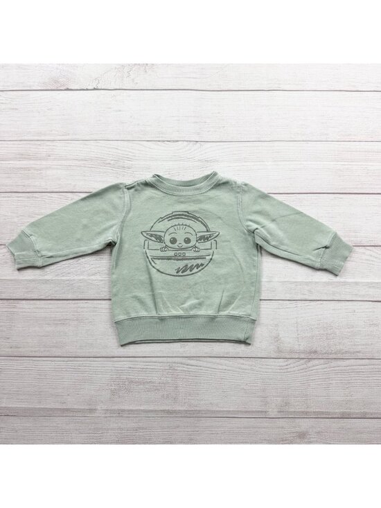 Star Wars Other - Star Wars Baby Yoda Grogu Toddler Crewneck Sweatshirt Green 2T Cotton Blend 2T